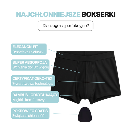 Bokserki Ultra-Chłonne